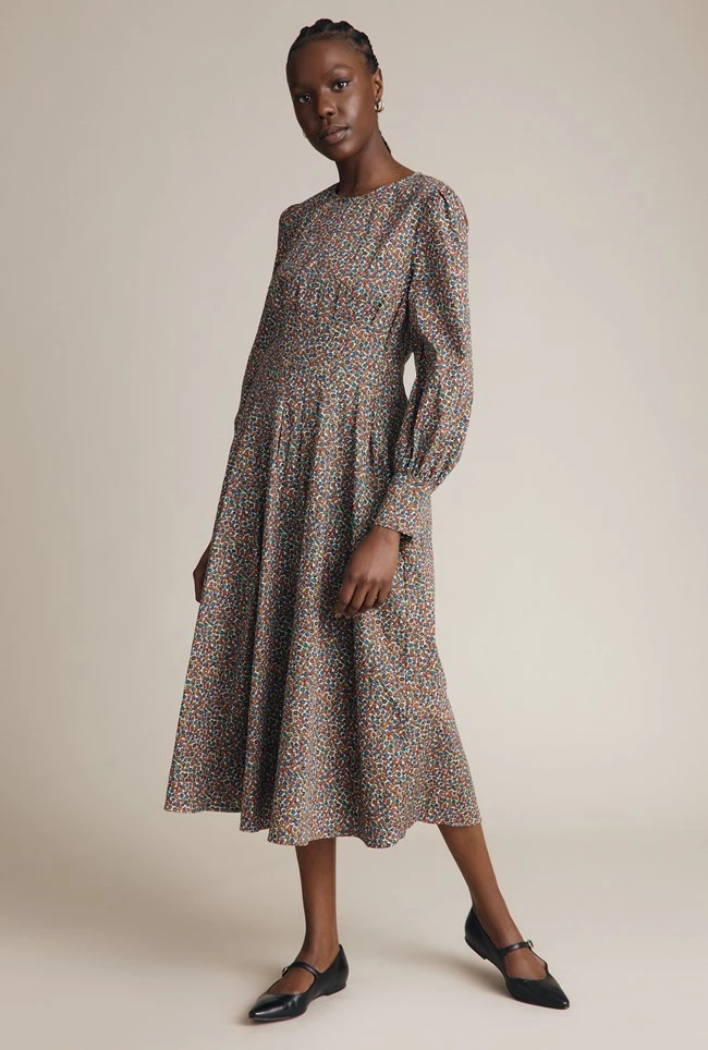 Tabatha Dress Orange Floral - Image 3