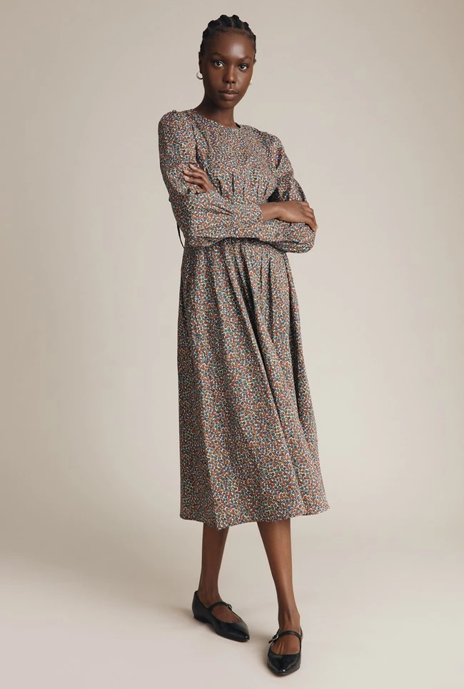 Tabatha Dress Orange Floral - Image 2