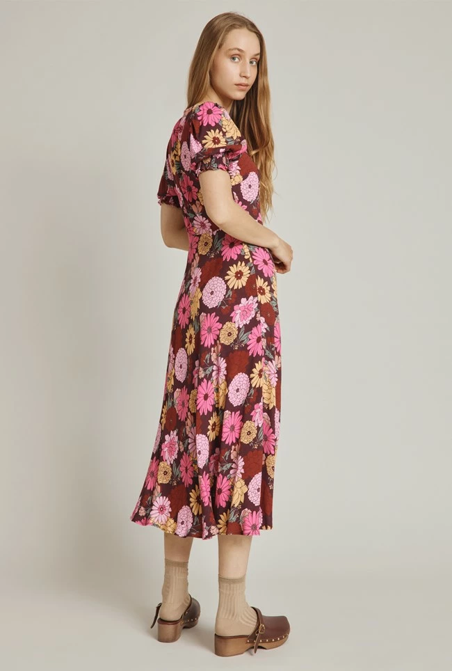 Alisa Dress Pink Woodstock Floral - Image 4