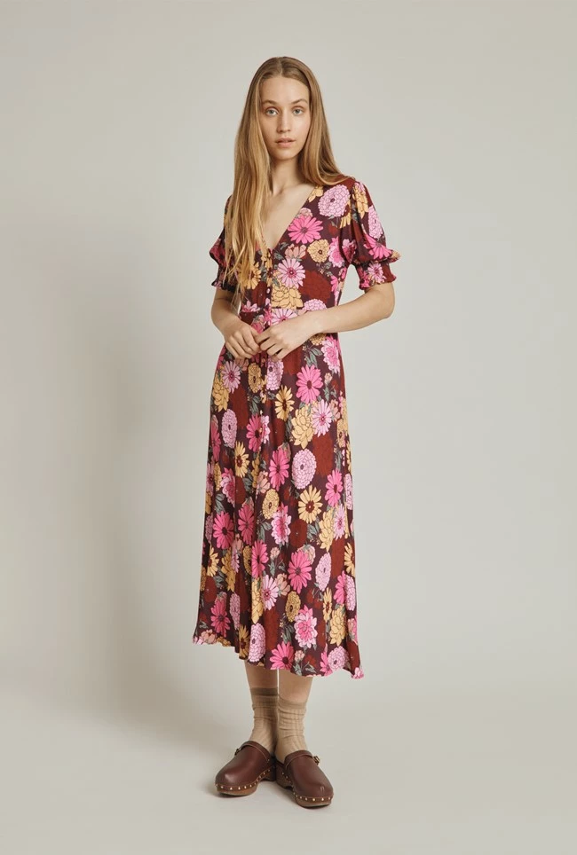 Alisa Dress Pink Woodstock Floral - Image 2