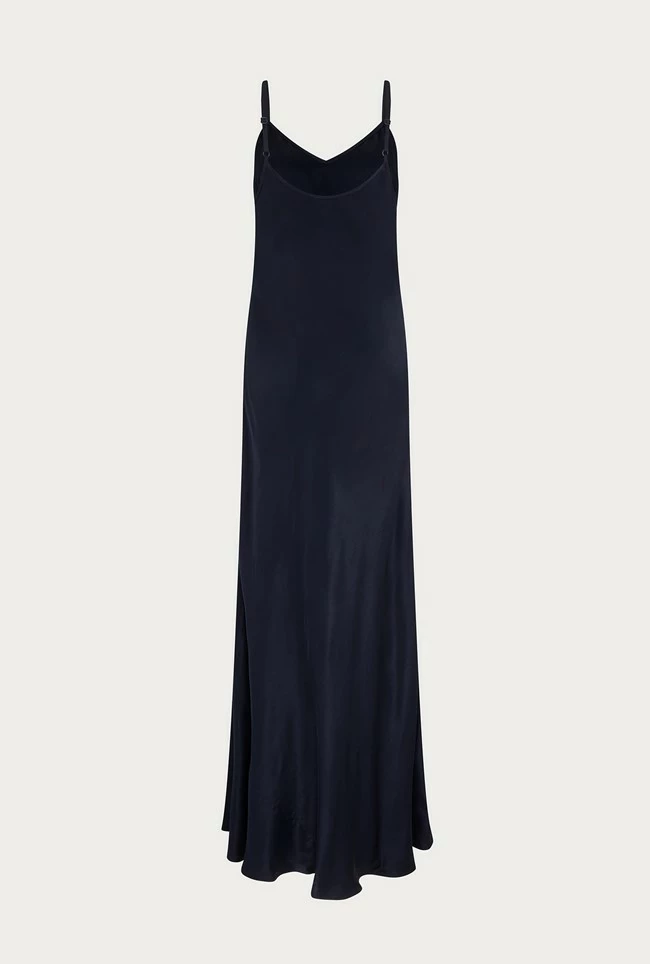 Winnie Satin Maxi Dress Navy - Image 7