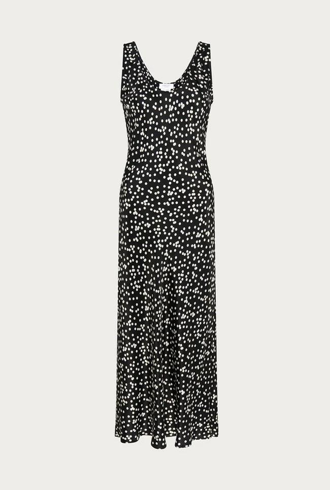 Palm Black Spot Slip Midi Dress Black Spot - Image 4