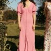 Coco Crepe Midi Dress Blossom Pink