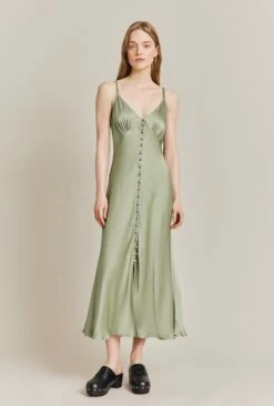 Jada Satin Midi Dress Willow