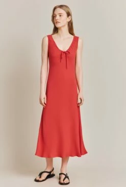 Trixie Crepe Midi Dress Sun Glow