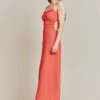 Sophie Crepe Midi Dress Coral