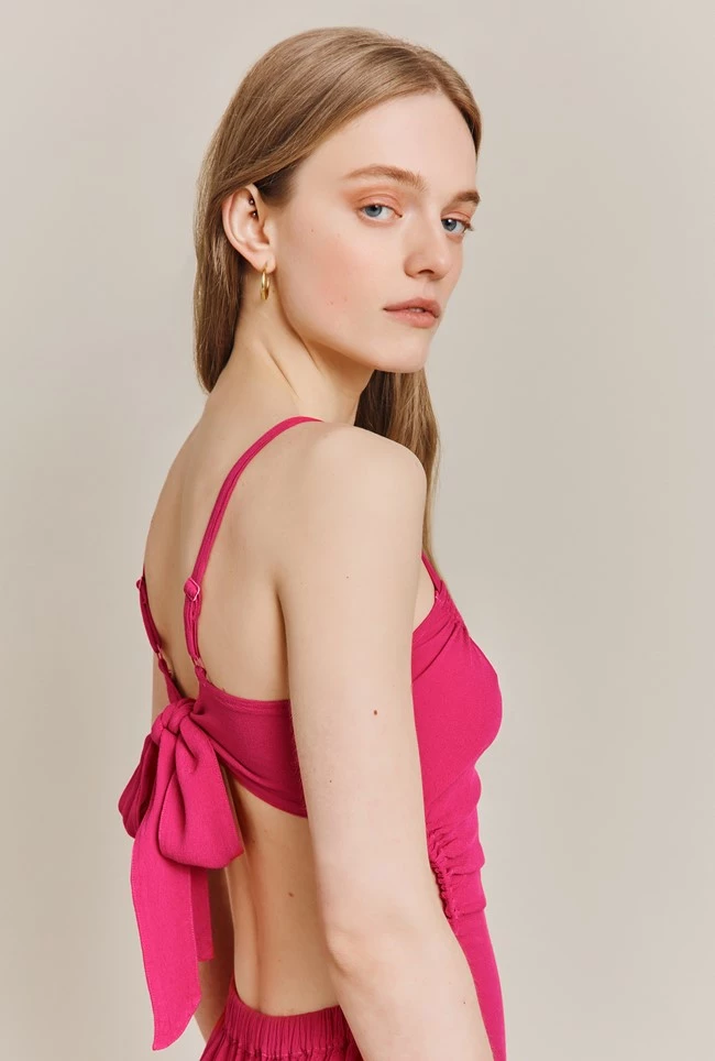 Sophie Crepe Midi Dress Pink - Image 5