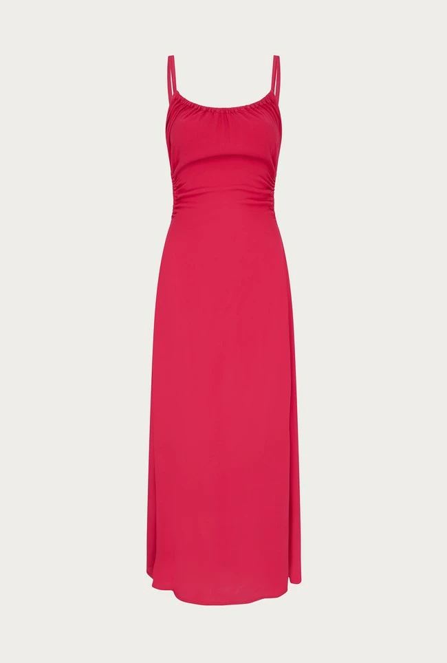 Sophie Crepe Midi Dress Pink - Image 7