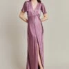 Delphine Satin Maxi Dress Purple Gumdrop