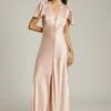 Delphine Satin Maxi Dress Boudoir Pink