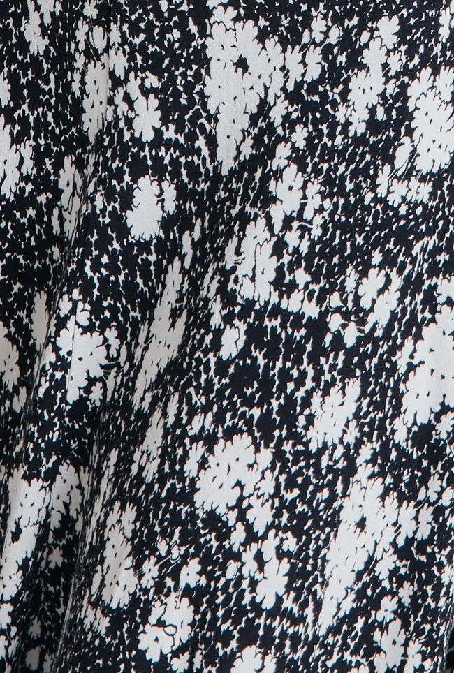 Madi Crepe Midi Dress Black Floral - Image 8