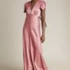 Delphine Satin Maxi Dress Pink