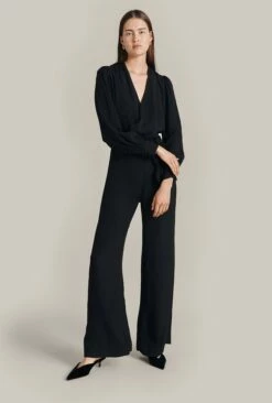 Olivia Crepe Wide Leg Jumpsuit Black