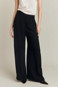Brooke Wide-Leg Trousers Black
