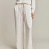 Imogen Satin Wide Leg Trouser Ivory