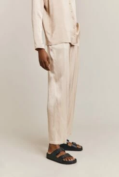 Ella Satin Trouser Stone
