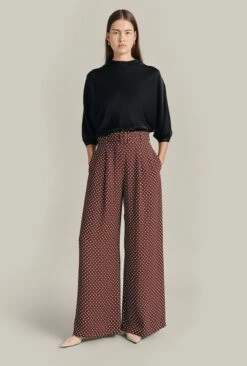 Clara Crepe Palazzo Trousers Delores Spot