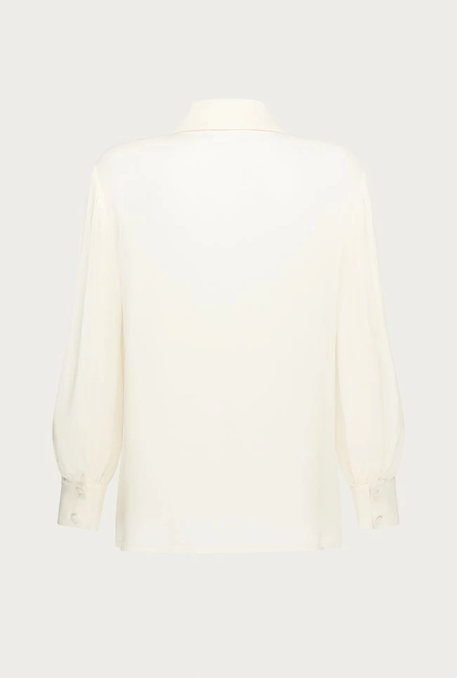 Ayla Crepe Blouse Ivory - Image 6