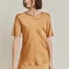Ivy Satin Top Tobacco Brown