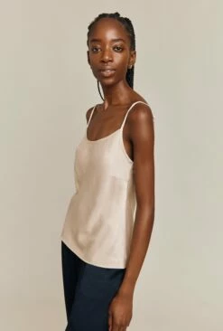 Jana Satin Cami Top Stone