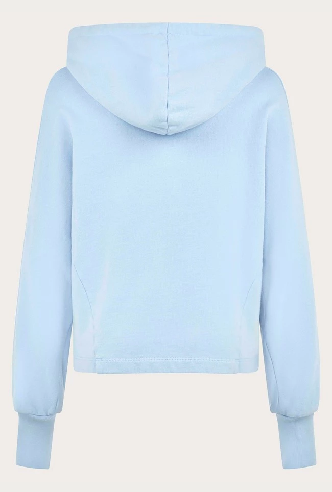 Cropped Organic Hoodie Pale Blue - Image 6