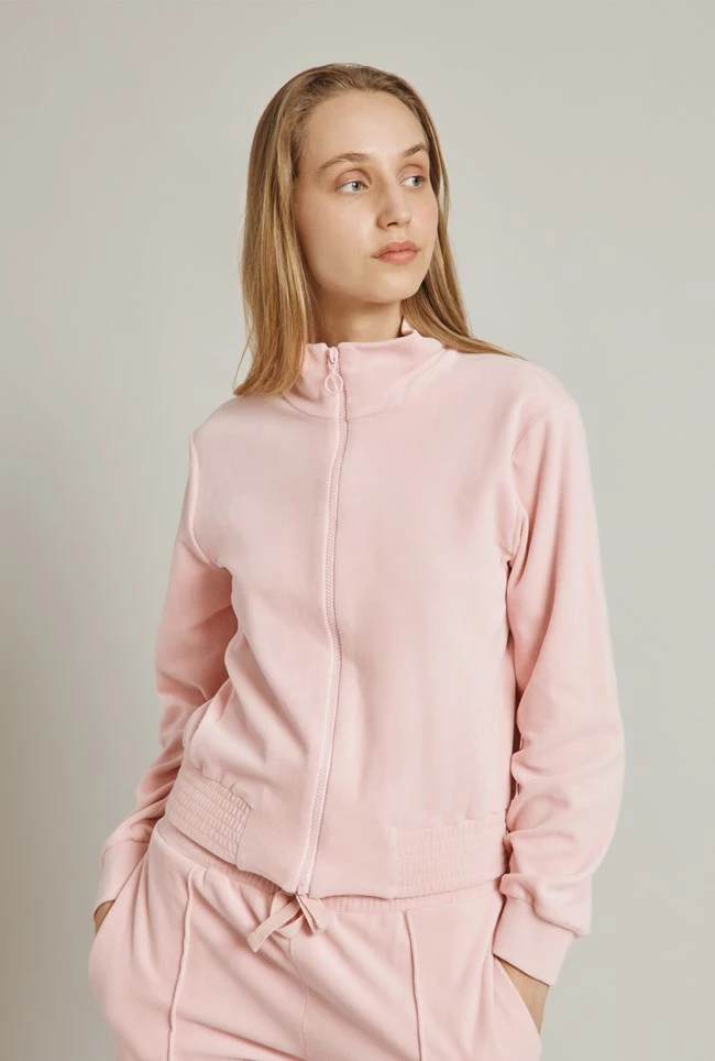 Velour Track Top Pink - Image 3