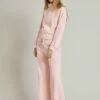 Wide Leg Velour Pant Pink